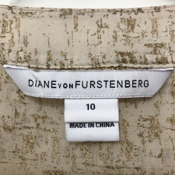 DVF 100% Silk ‘Danielle’ Crepe Blouse Roll Tab Long Sleeve Sheer Large - Picture 8 of 12